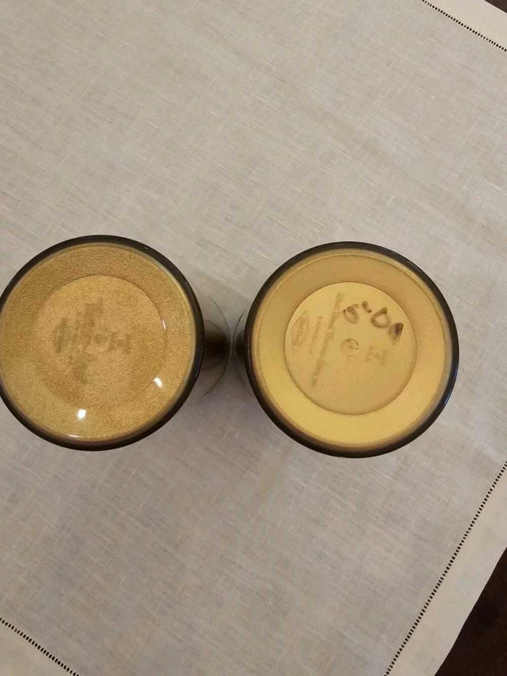 Vintage Thermo-Serv West Bend Insulated Gold Metallic Tumblers Set of 2